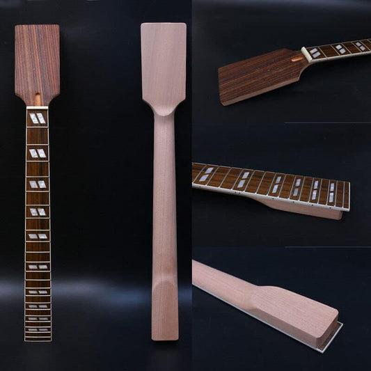 Electric Guitar Neck 22 Fret 25.5Inch Mahogany Rosewood Fretboard Parallel Inlay Paddle Head