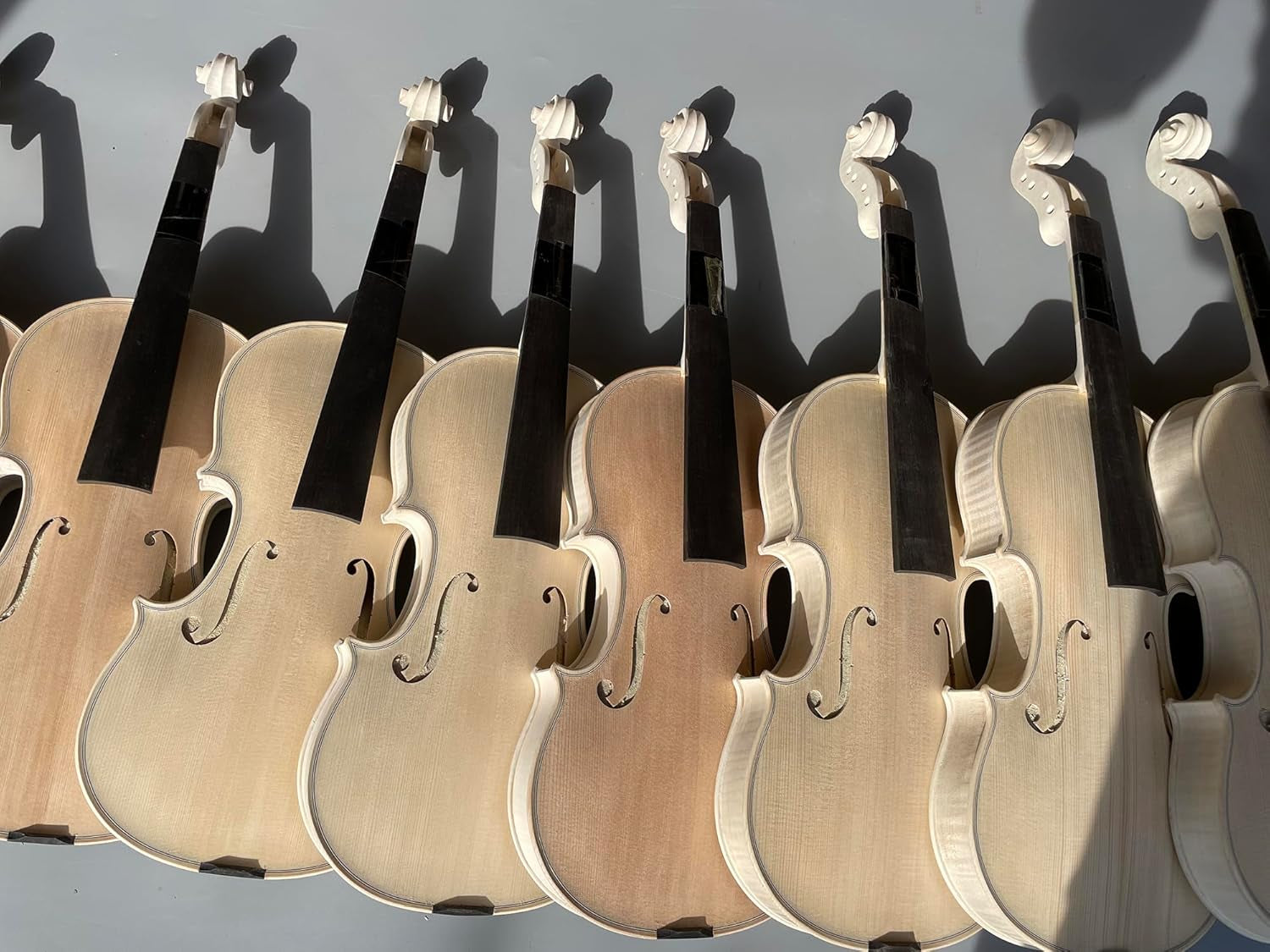 Professional Violin 4/4 Flame Maple Violin Spruce Handmade White Violins Stradivarius Model 1716 Year (4Pcs)