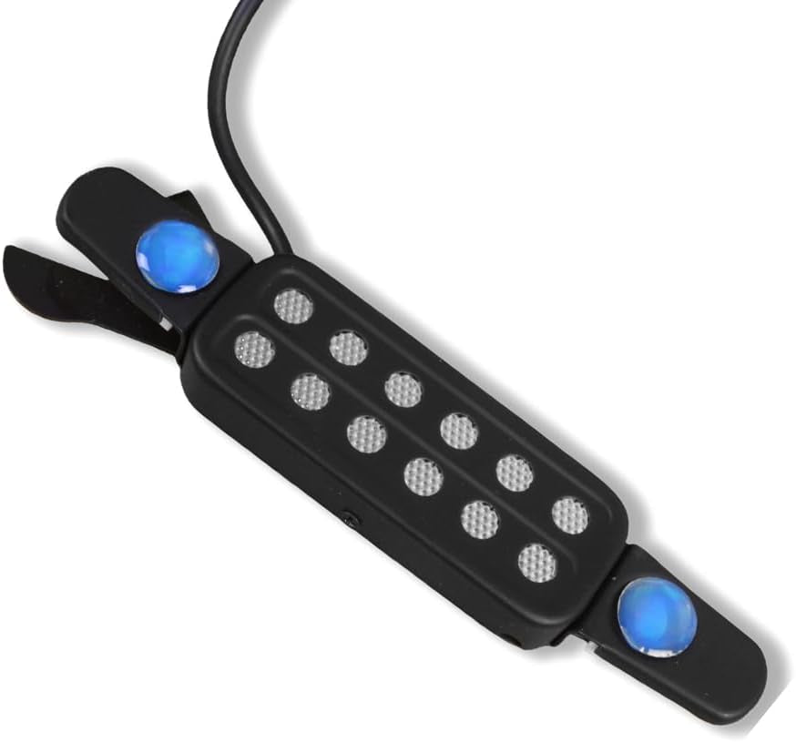 Sound Hole Pickups 12 Soundhole Magnetic Pickups with 1/4Inch Jack for Acoustic Classic Guitars (Black-Blue)