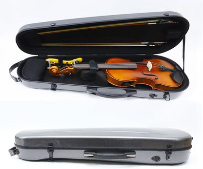 Viola Case 15-16 Inch Adjustable Viola Box Strong Light Carbon Fiber Hard Shell,Black