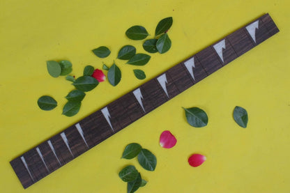24 Fret Electric Guitar Fingerboard Rosewood Fretboard for Guitar Replacement Parts 25.5 Inch Shark Fine Inlay DIY Unfinished (Gtzb-028)