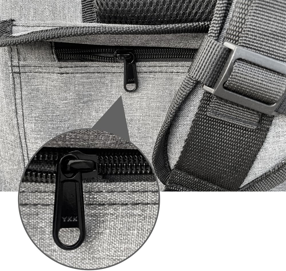 3/4 Upright Bass Gig Bag with Adjustable Backstrap&Handle&Wheel&More Storage Pockets Double Bass Bag for Musicians Durable and Portable Gray