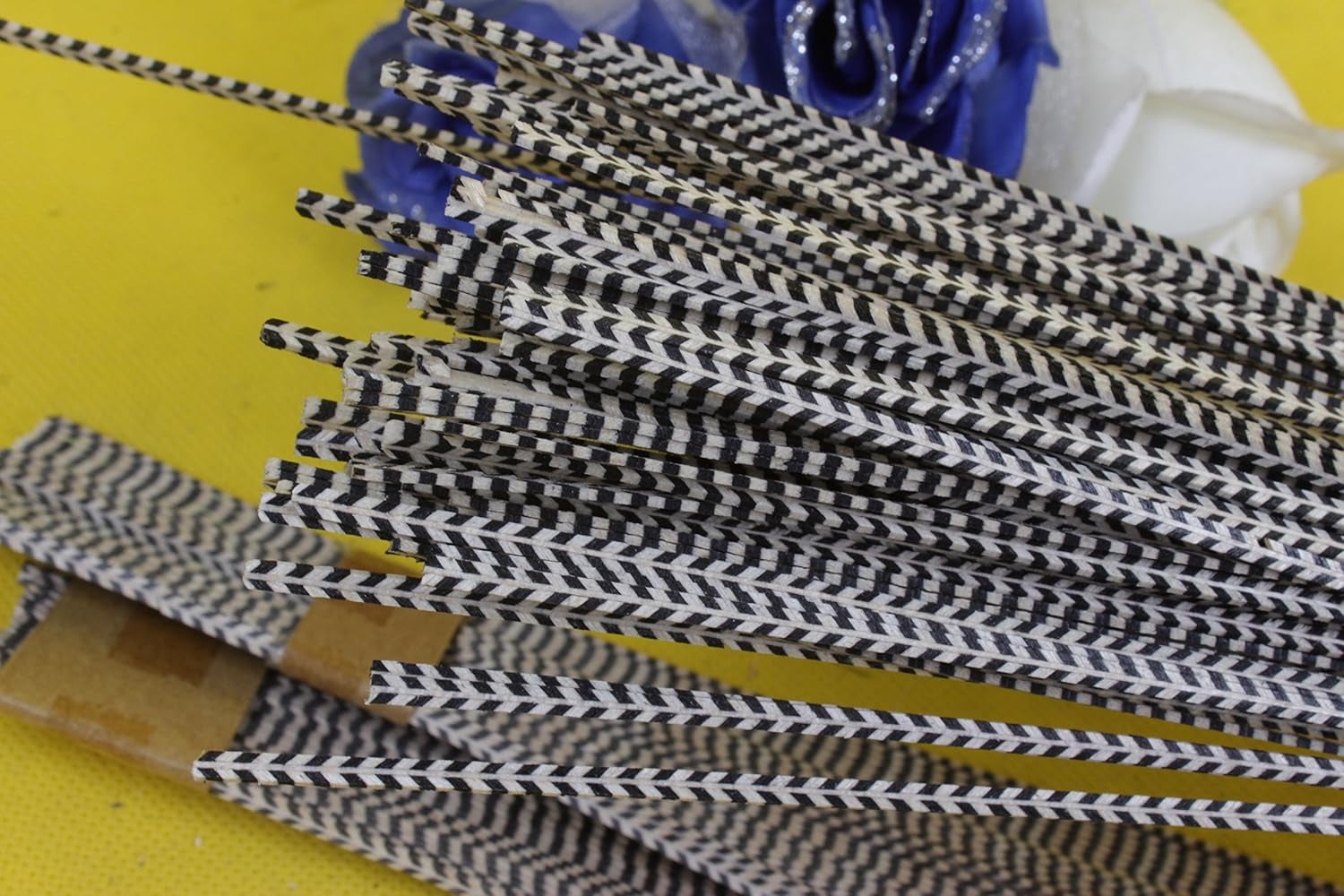 20X Guitar Strip Wood Inlay Guitar Luthier Figured Purfling Guitar Body Binding Wood Inlay 640X2.5X1Mm #65