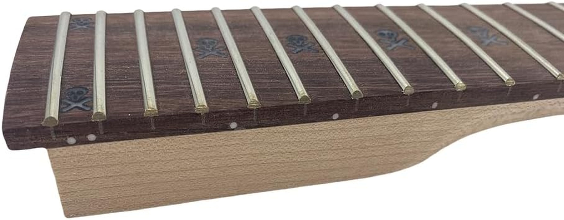 Guitar Neck 24Fret 25.5Inch Reversed Head Maple Wood Bolt on Heel Shark Fin Inlay DIY Guitar