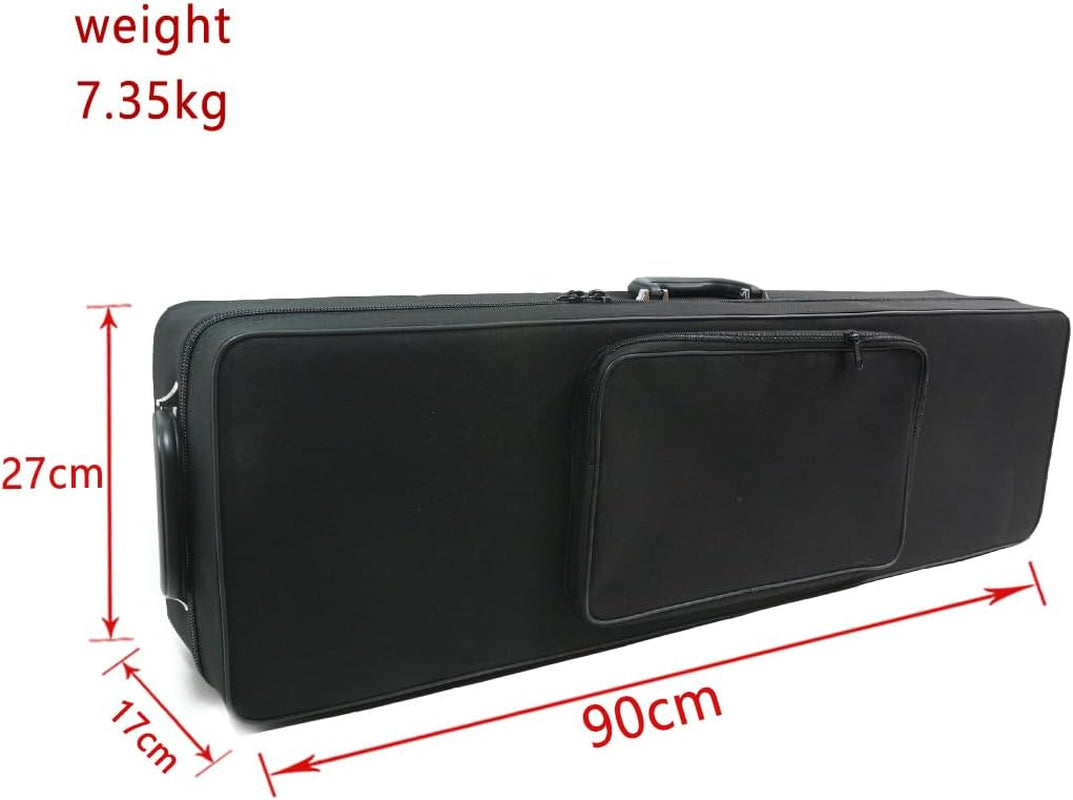 Professional Bass Clarinet Low E Bb Flat Synthetic Wood Body Nickel Plated Keys with Case Rich Sound Musical Instrument Student Clarinet (Low E)