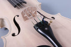 4/4 Violin Full Size White Violin Unfinished 5String Violin with Ebony Fittings Maple Spruce Wood Professional