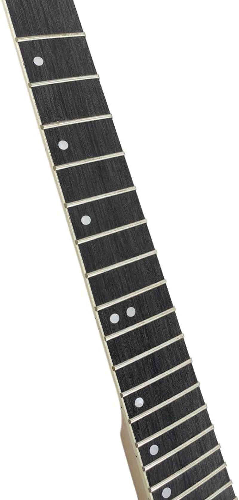 Foyarina 24 Fret Electric Guitar Neck, 25.5" Maple Neck with Nice Inlay Rosewood Fretboard– Bolt-On Replacement Neck for Guitar Builds