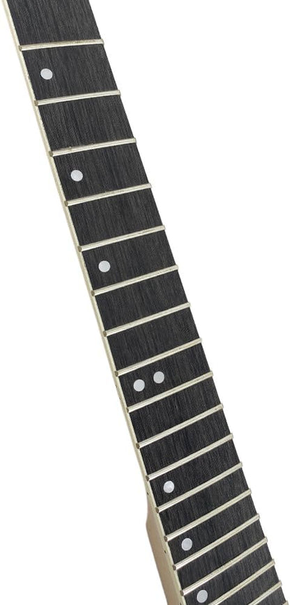 Foyarina 24 Fret Electric Guitar Neck, 25.5" Maple Neck with Nice Inlay Rosewood Fretboard– Bolt-On Replacement Neck for Guitar Builds