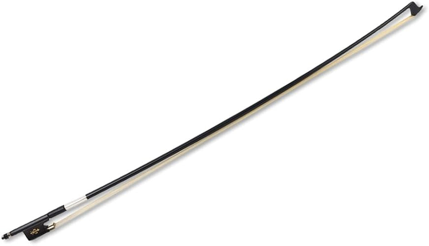 Violin Bow 4/4 Carbon Fiber Ebony Frog with Fleur De Lis Inlay,Mongolian Horse Hair,Stick&Well Balance 4/4 Violin Bow for All Level Violinists