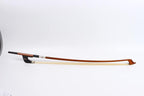 1/2 Upright Bass Bow Advance Brazilwood Germany Bows Ebony Frog Natural Bow Hair Pearl Inlay Half Size