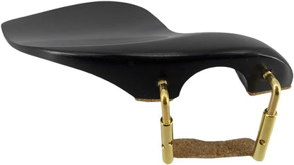 Violin Chin Rest for 1/2 Ebony Wood Violin Bracket with Chin Rest Clamp Fiddle Right Hand
