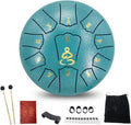 Steel Tongue Drum, 6 Inches 11 Notes Rain Drum for Garden with Music Book, Drum Mallets Meditation Rain Chime,Musical Instrument for Adults