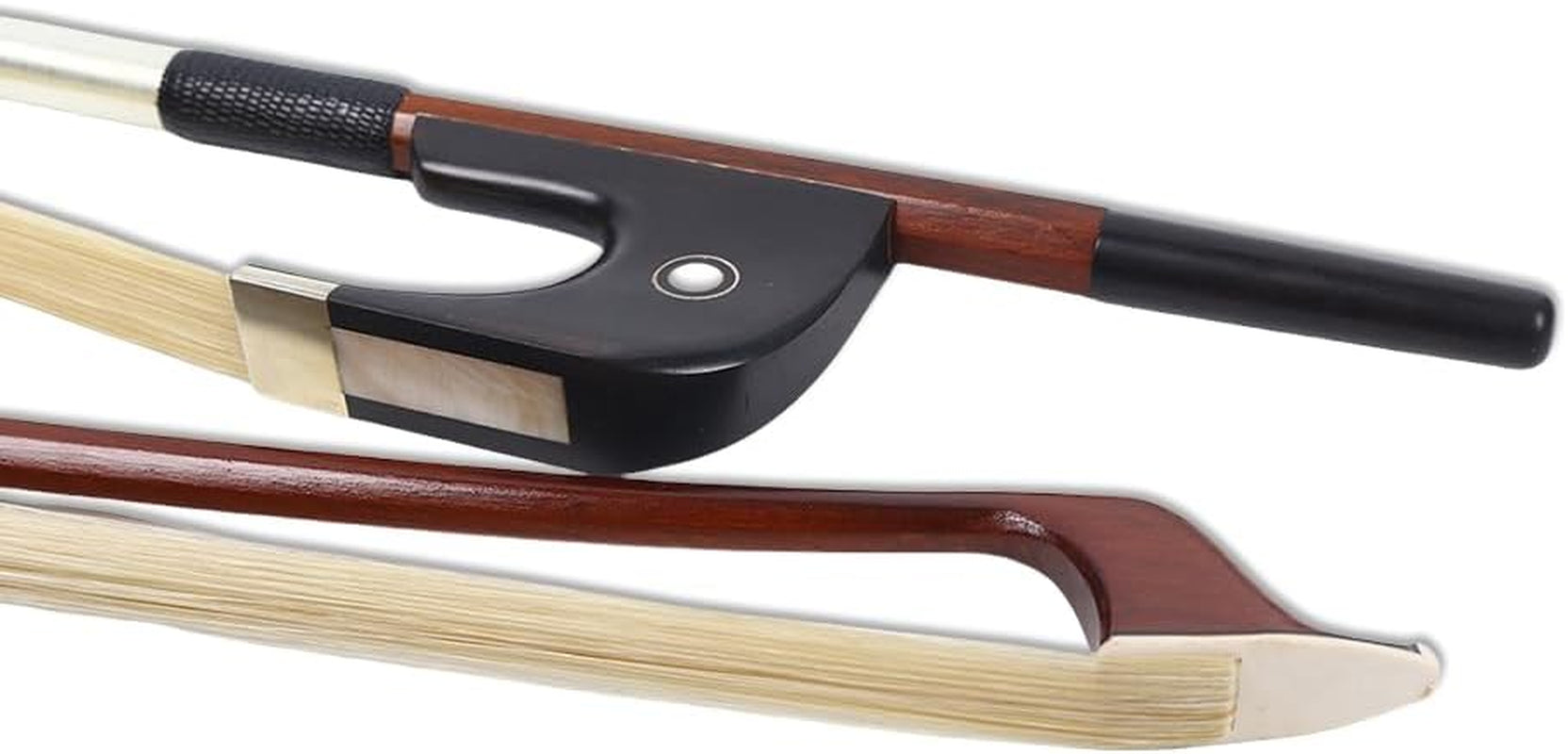 3/4 Upright Double Bass Bow Brazilwood German Bow Natural Bow Hair Well Balanced