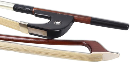 3/4 Upright Double Bass Bow Brazilwood German Bow Natural Bow Hair Well Balanced