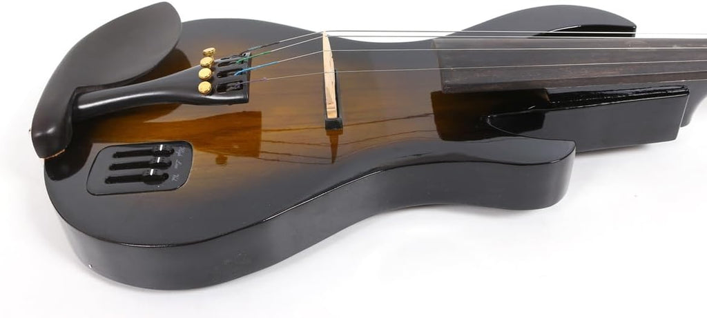 Electric Violin 4/4 Full Size Violin Electric Guitar Shape Support Mp3 Ebony Fittings with Violin Case Bow