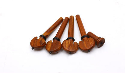4/4 Violin Kit Full Size Violin Accessories Peg Tailpiece Fine Tuner Chin Rest Clamp End Pin Rosewood