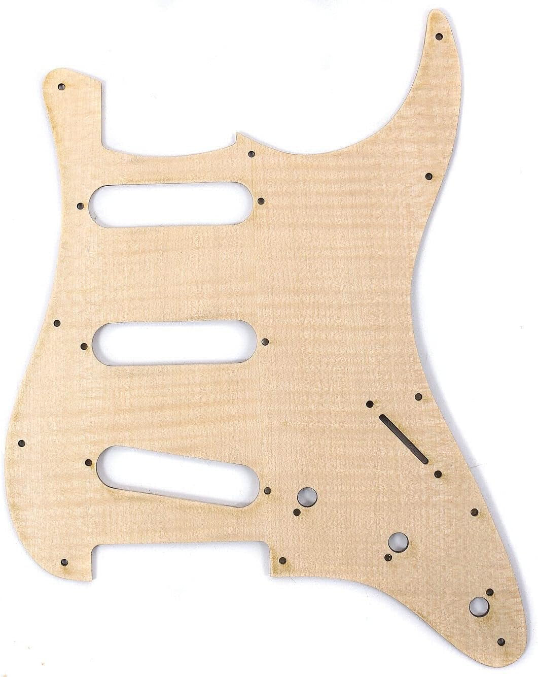 New Electric Guitar Pickguard Flame Maple Wood SSS Pickup Guitar Scratch Plate for ST Guitar