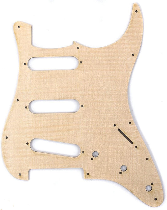 New Electric Guitar Pickguard Flame Maple Wood SSS Pickup Guitar Scratch Plate for ST Guitar