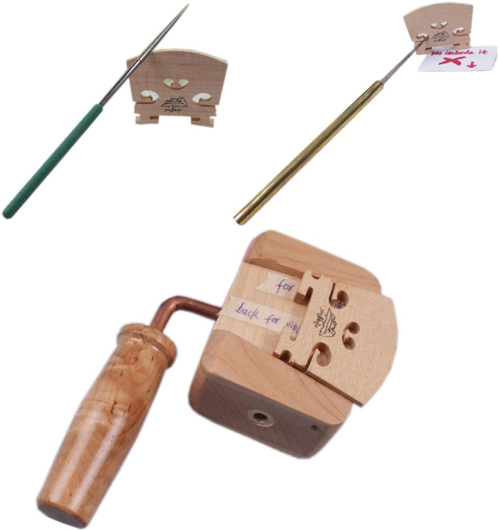 Violin Bridge Hold Clamp Violin Tools Bridge Knife Cutter String Slot Files Luthier Tools Violin Guitar Tool (Clamp & Knife & Files)
