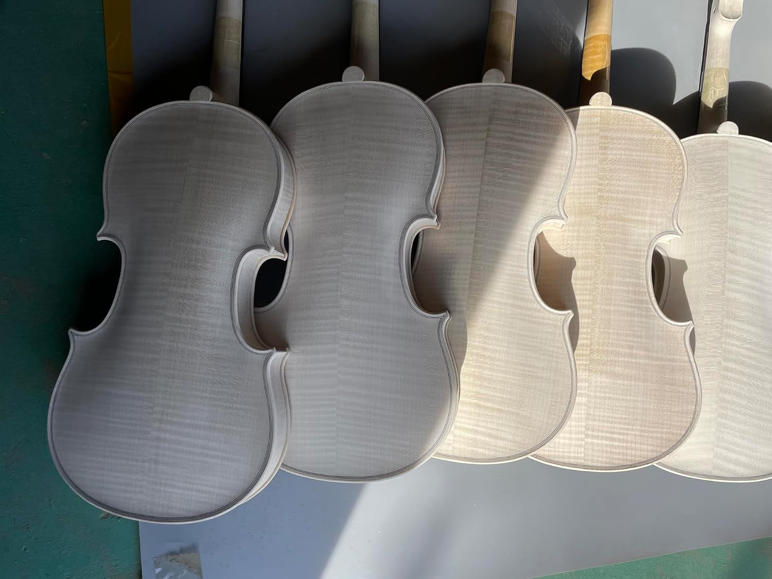 Professional Violin 4/4 Flame Maple Violin Spruce Handmade White Violins Stradivarius Model 1716 Year (4Pcs)