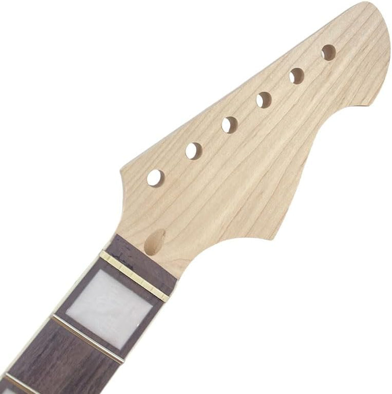 24Inch Guitar Neck 22Fret Maple Fretboard Black Block Inlay DIY Guitar Replacement