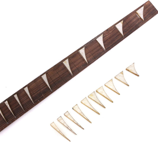 Guitar Fretboard Markers Inlay,Diy Fretboard Inlay for Electric Guitar,Pearl Shell(White Shark Fin)