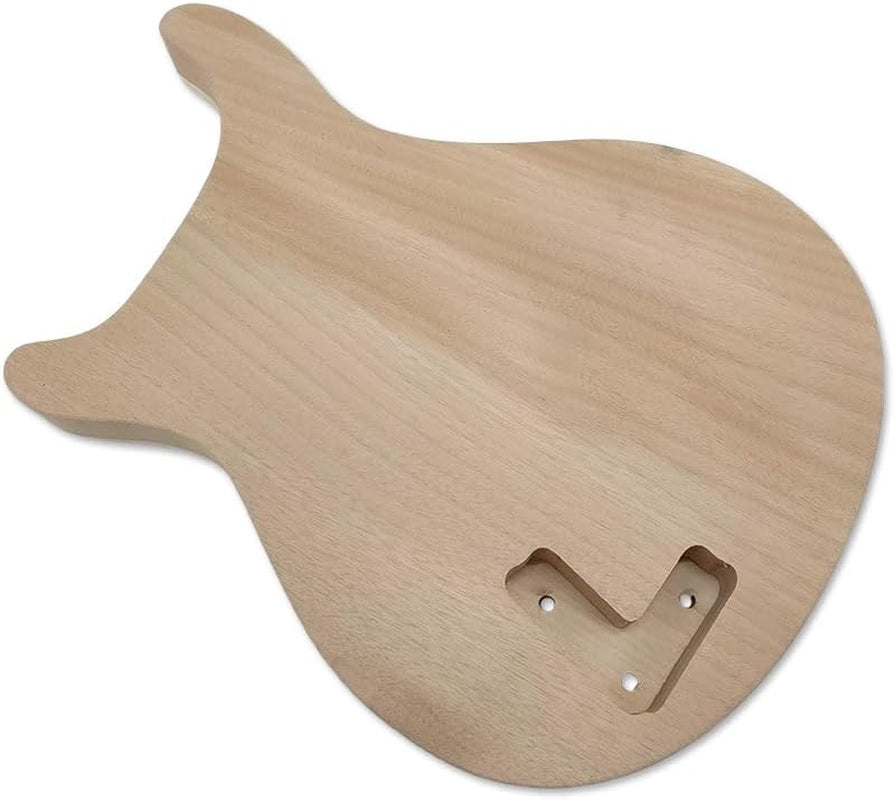 Mahogany Maple Cap Curved Top Semi Hollow Guitar Body Set in Pocket DIY Replacement