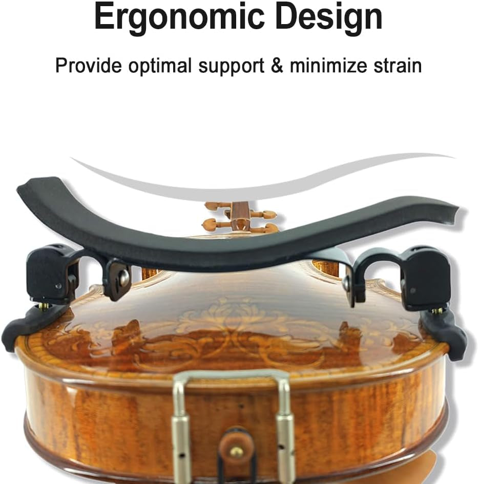Adjustable Violin Shoulder Rest for 1/2 Universal Type Violin Advanced Violin Parts,Collapsible and Height Adjustable Feet,High Strength Sponge,Soft and Easy to Use