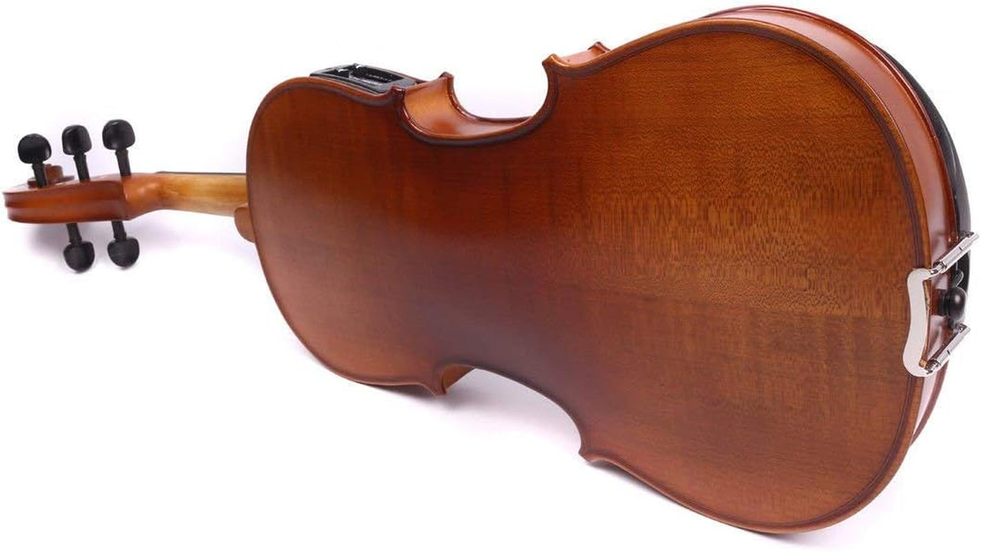 5 String Electric Violin Full Size Maple Back Side Spruce Top Ebony Accessories EQ Preamp with Hard Case,Brazilwood Bow,Rosin,Aux Cable,Cleaning Cloth,Shoulder Rest Beginner Student Violin