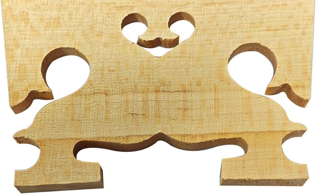 10 Pcs Baroque Style Violin Bridge 4/4 Full Size,Maple Solid Wood Finer Grade Hand-Carved Violin Parts Replacement (Style-C)