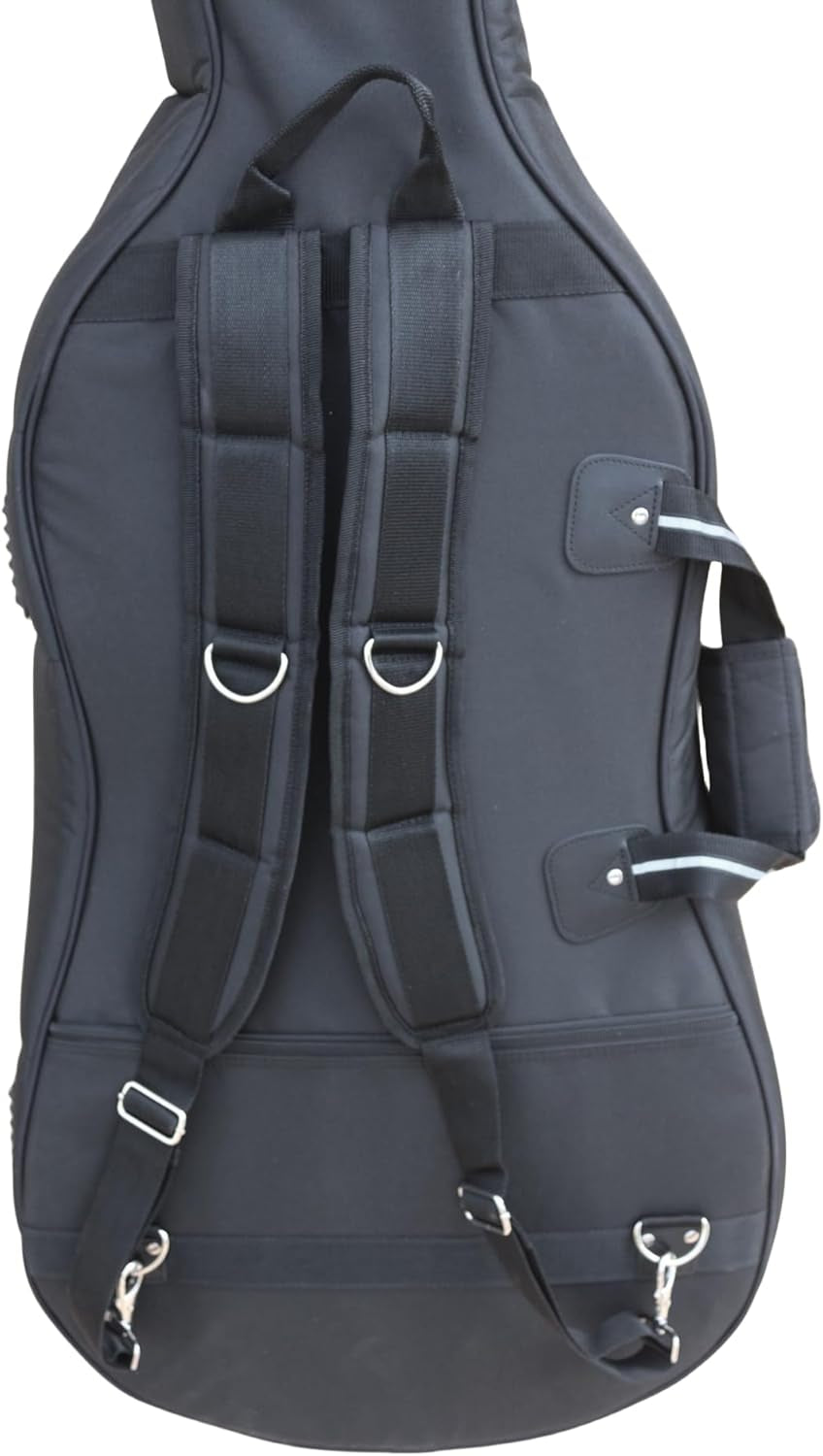 Cello Gig Bag, 4/4 Size, Nylon Exterior, 20Mm Thick Foam Padding, Adjustable Backstraps, Multiple Pockets, Front Accessory Storage, Back Sheet Music Pocket, Cello Travel Soft Case (Black)
