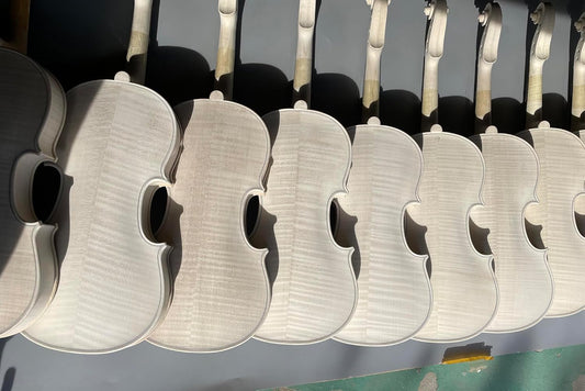 Professional Violin 4/4 Flame Maple Violin Spruce Handmade White Violins Stradivarius Model 1716 Year (4Pcs)