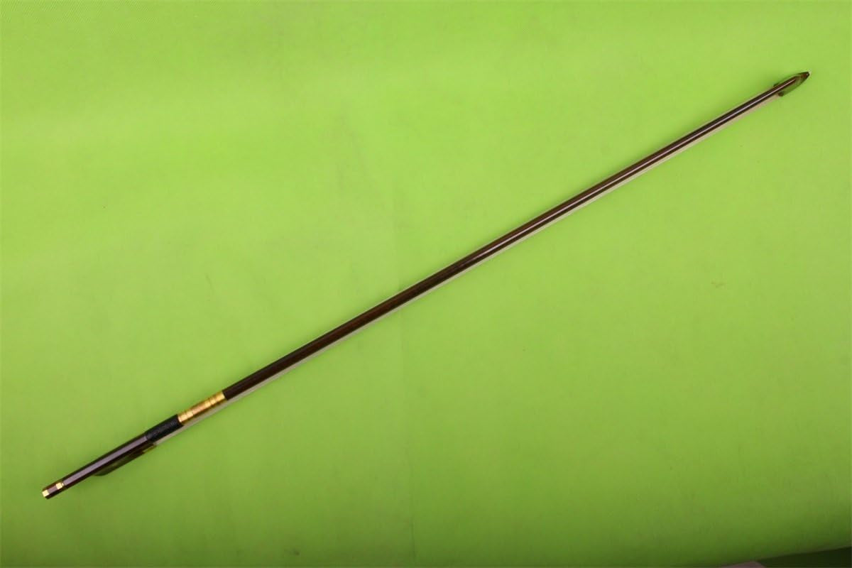 4/4 Cello Bow Snakewood Paris Eye Full Size Well Balanced Natural Horse Hair Cello Parts (Golden)