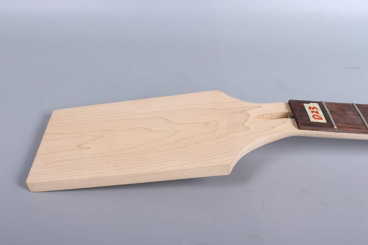 Maple Guitar Neck 24 Fret Rosewood Fretboard DIY Electric Guitar Neck Replacement (24.75 Inch Scale)