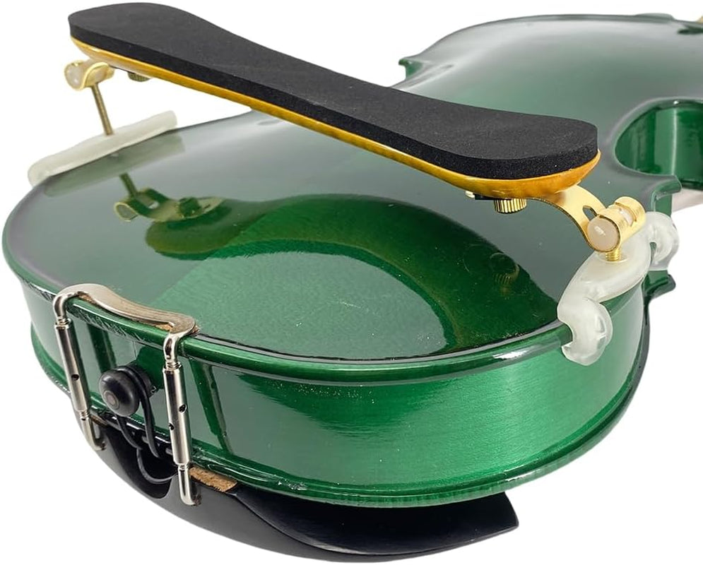 Flame Maple Violin Shoulder Rest 4/4 Full Size 3/4 Size Adjustable Height Width and Collapsible Feet Violin Part (Yellow)