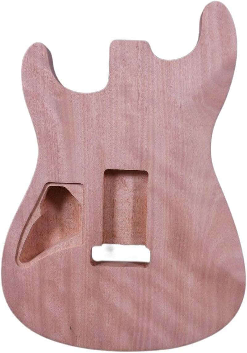 DIY Electric Guitar Body Mahogany Guitar Project Unfinished Locking Nut Bolt on Heel (S30T)