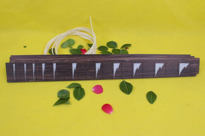 24 Fret Electric Guitar Fingerboard Rosewood Fretboard for Guitar Replacement Parts 25.5 Inch Shark Fine Inlay DIY Unfinished (Gtzb-028)