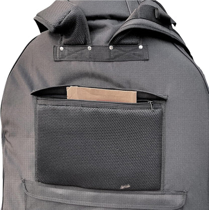 3/4 Upright Bass Gig Bag with Adjustable Backstrap&Handle&Wheel&More Storage Pockets Double Bass Bag for Musicians Durable and Portable Black