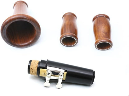 Bb Clarinet for Beginner 17 Key Nickel-Plated Rosewood B Flat Clarinet with 2 Barrels,Hard Case,Cleaning Kit,Mouthpiece,Cork Grease,Gloves，Reeds,Cushion