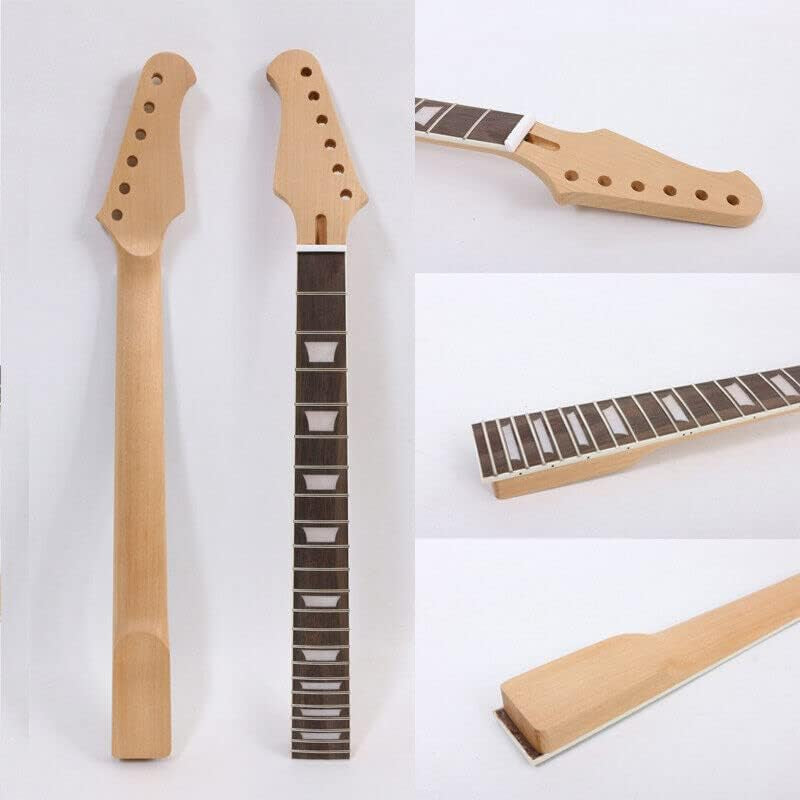 22Fret Guitar Neck 24.75Inch Scale Electric Guitar Necks Made by Mahogany Wood Glue Rosewood Gutiar Fretboard Bolt on Left Hand Guitar Necks DIY Guitar Project