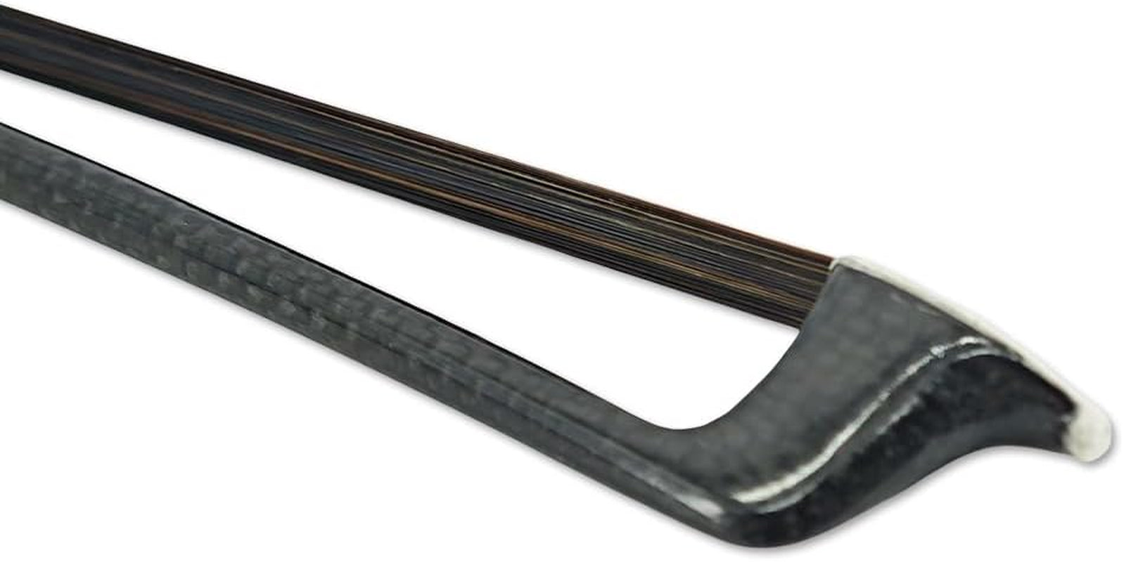Carbon Fiber 4/4 Violin Bow Full Size Snakewood Frog with Fleur De Lis Inlay Black Mongolian Bow Hair Well Balanced& Pernambuco Level