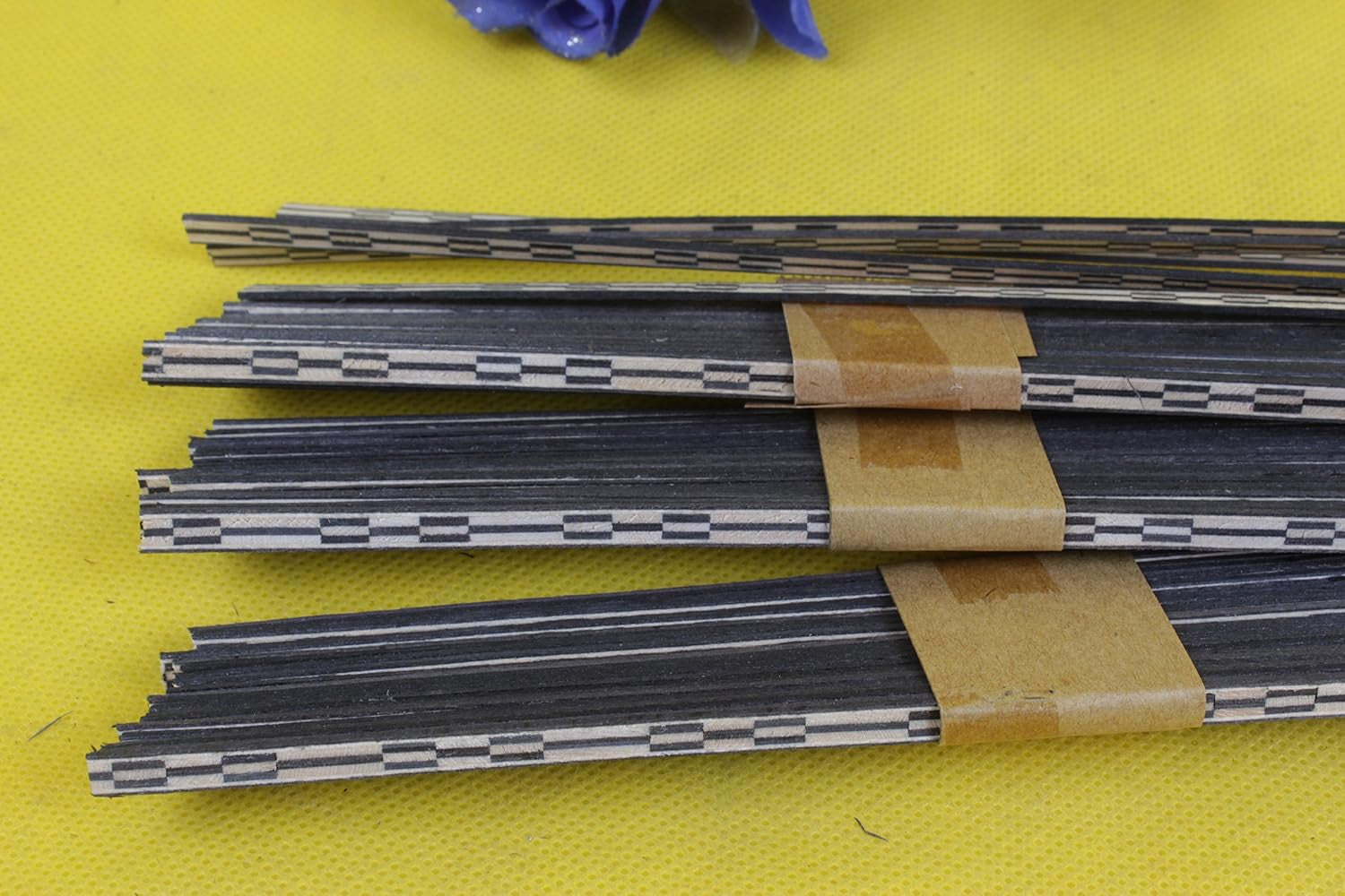 20X Guitar Strip Inlay Guitar Luthier Figured Purfling Guitar Body Binding Wood Inlay 640X3X1.0Mm #64