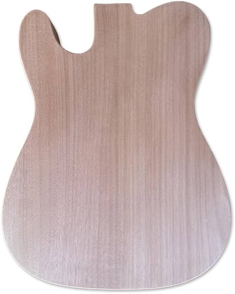Unfinished Guitar Body Tl-Style- Solid Mahogany with Flame Maple Veneer, H-H Pickup Routing, Repair/Replacement for Guitar Building Project