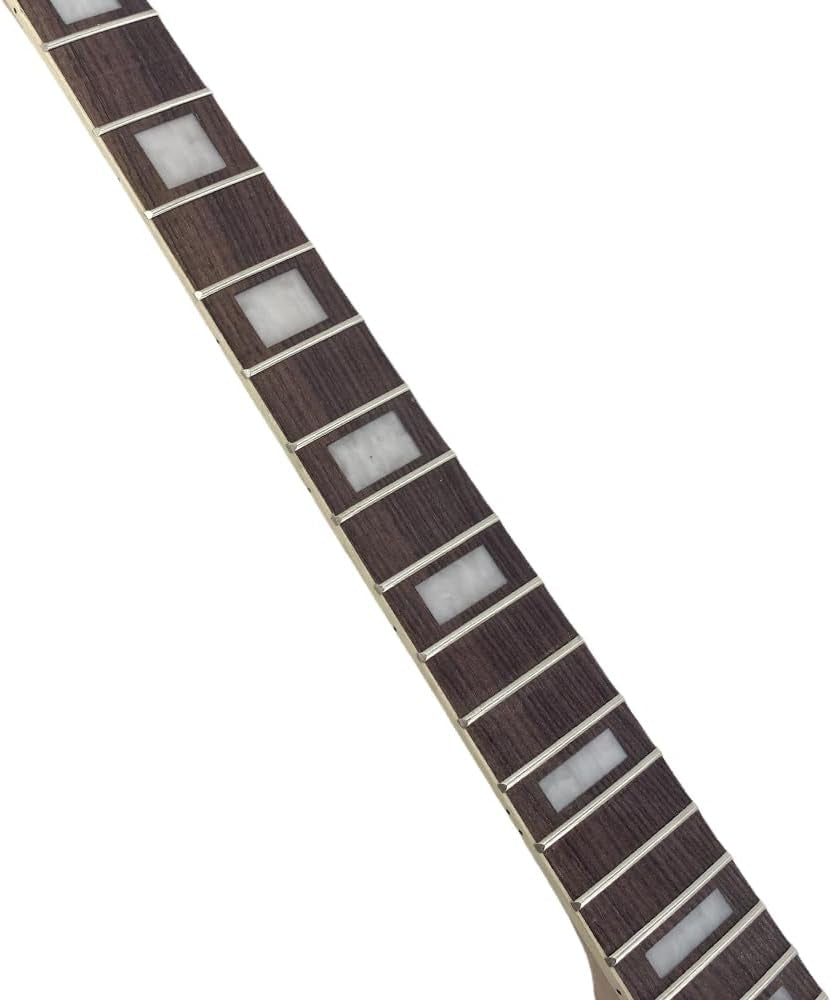 Electric Guitar Neck 22 Fret 25.5Inch Guitar Replacement Mahogany Rosewood Fretboard Block Inlay for DIY Guitar Necks