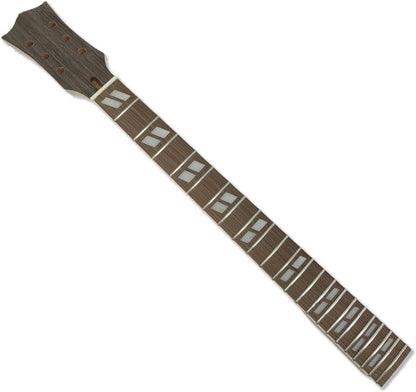 Guitar Neck 22 Fret 24.75 Inch Mahogany Wood Rosewood Guitar Fretboard Bolt on Electric Guitar Necks with Parallelogram Inlay