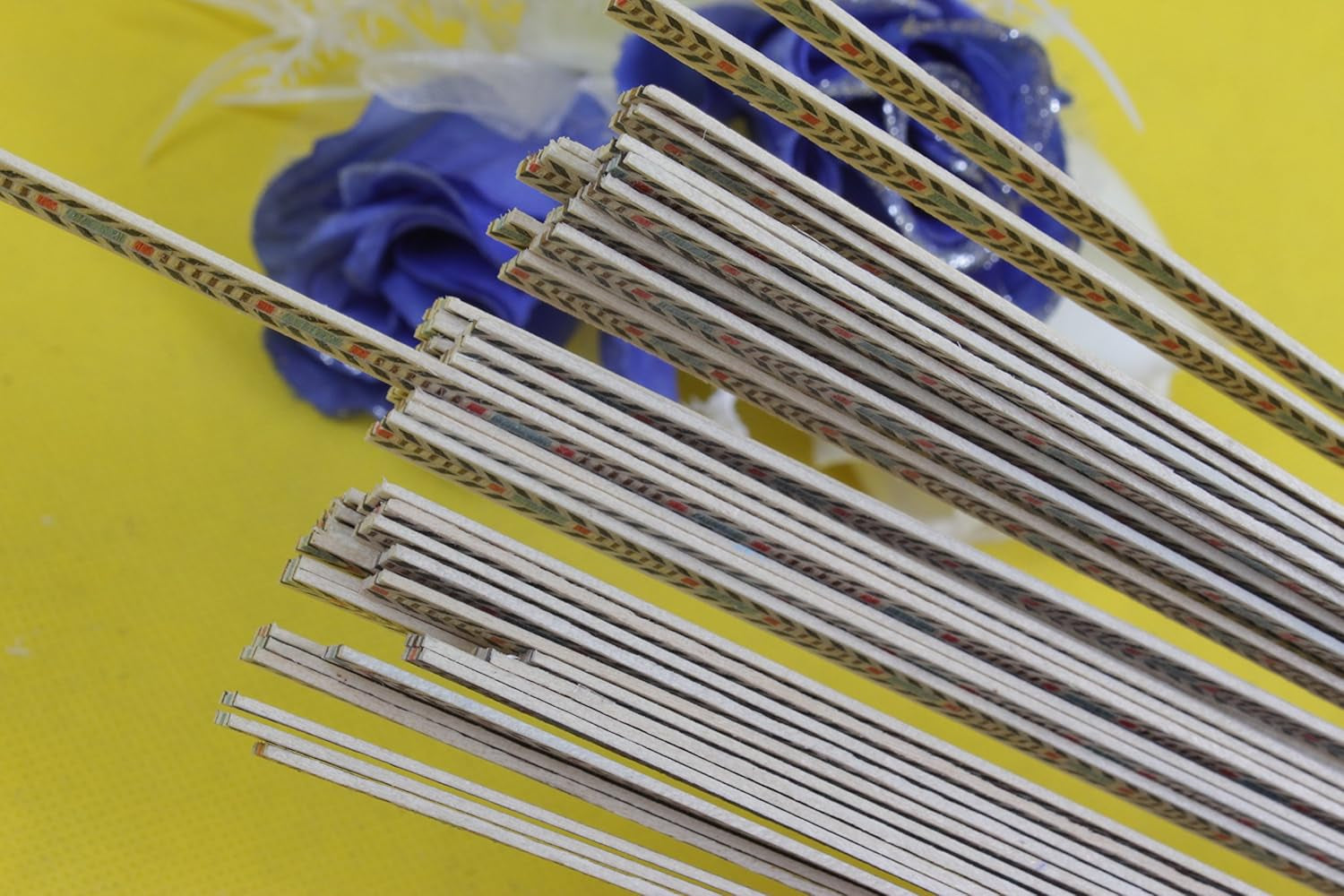 20X Guitar Strip Inlay Guitar Luthier Figured Purfling Guitar Body Binding Wood Inlay 640X7X1.0Mm #60