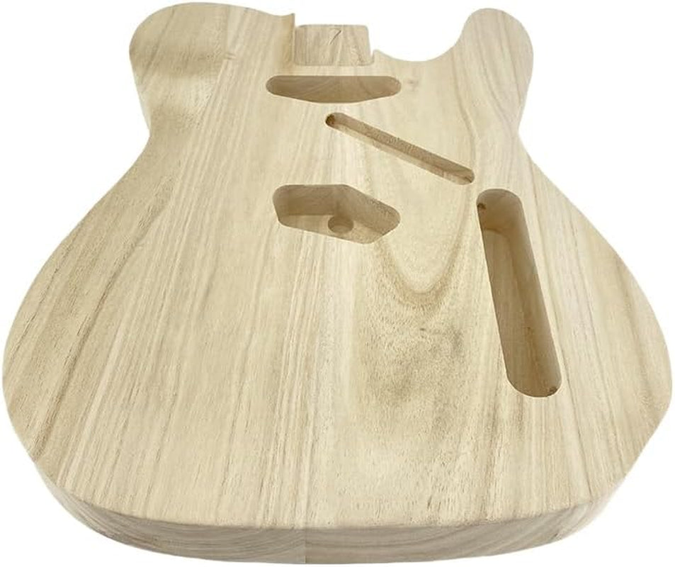 Unfinished Guitar Body, Paulownia Wood Electric Guitar Body for DIY Guitar Building & Customization Projects