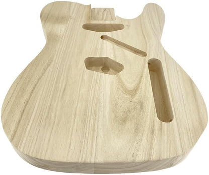 Unfinished Guitar Body, Paulownia Wood Electric Guitar Body for DIY Guitar Building & Customization Projects