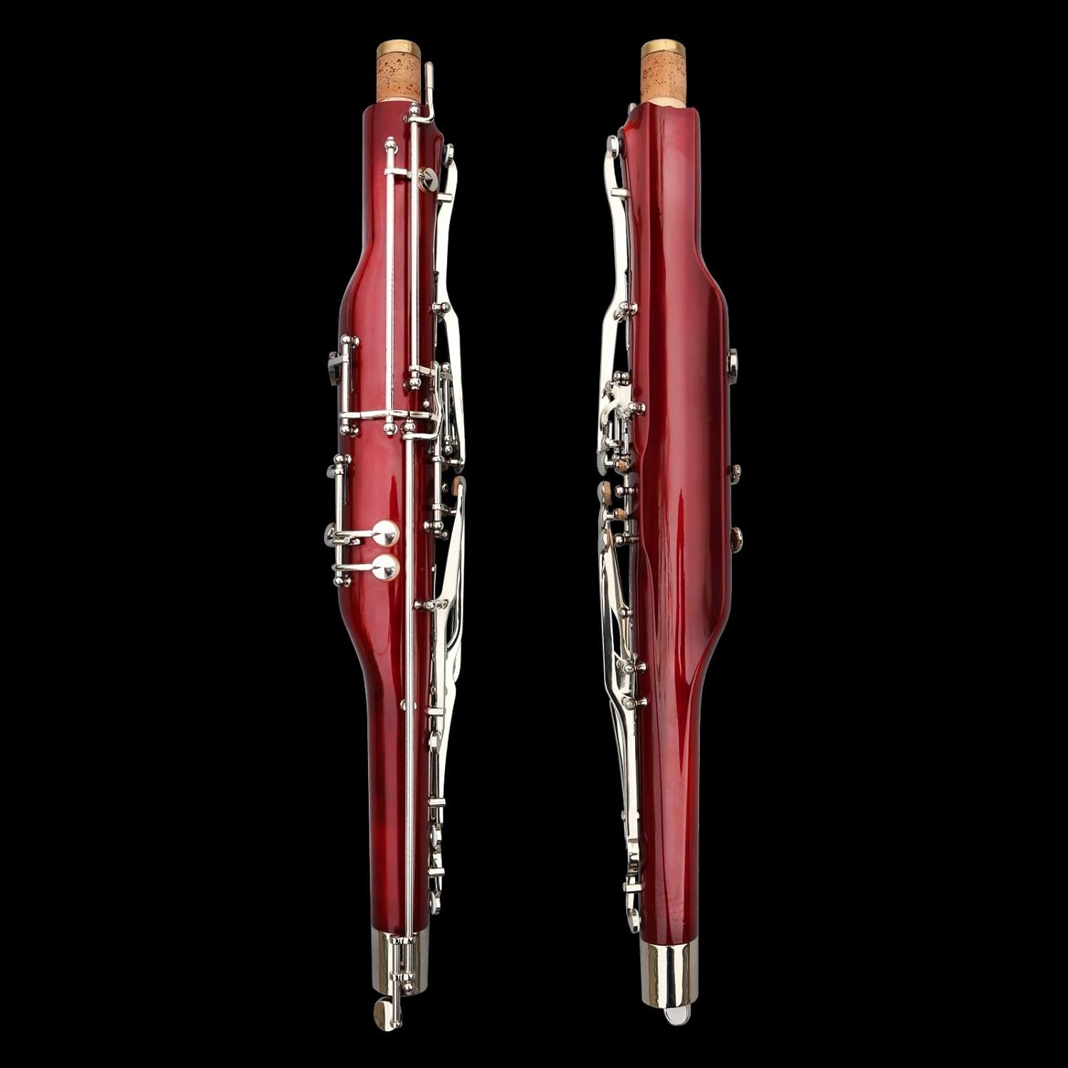 Bassoon Maple Wooded Bassoon C Key 26 Keys Silver Plated Woodwind Instrument with Case Accessories