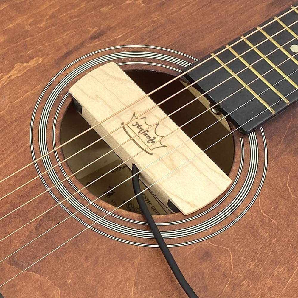 Sound Hole Pickups Steel Strings Guitar Magnetic Pickups Maple Housing with 6.3Mm Jack for Acoustic Classic Guitars